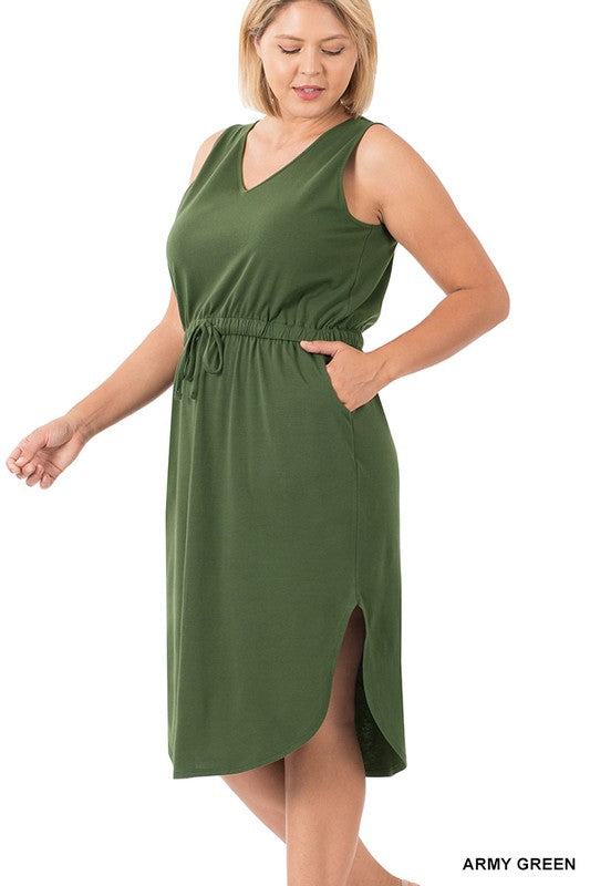 Plus Curved Hem Dress