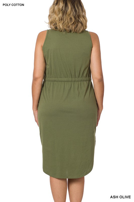 Plus Curved Hem Dress