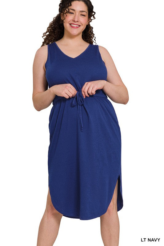 Plus Curved Hem Dress