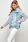 Women's Denim  Jacket with Fleece Hoodies