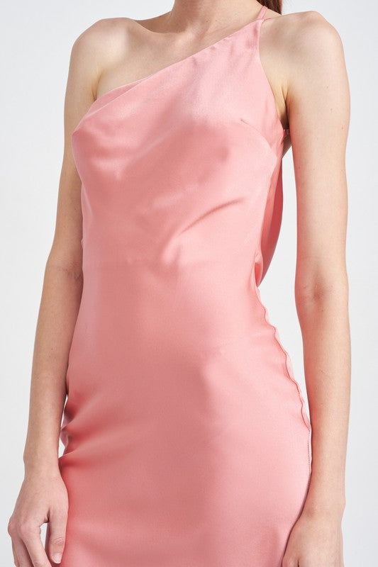 SATIN MAXI BIAS DRESS