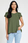 Spring Double Ruffle Sleeve Top