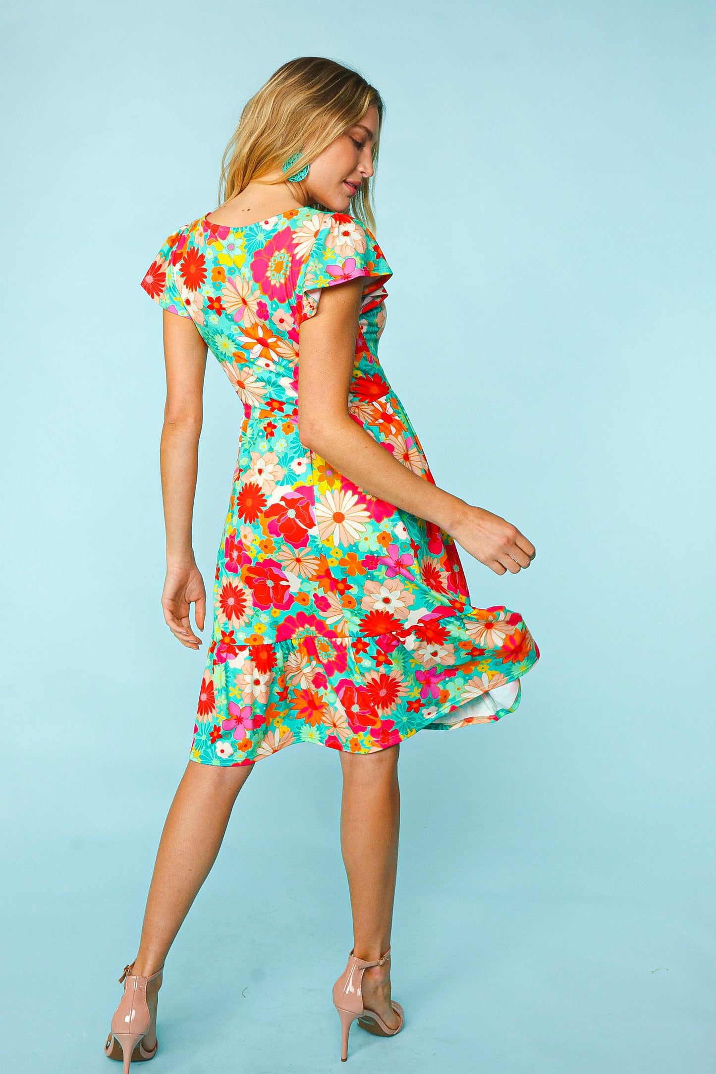 Floral Short Sleeve Dress