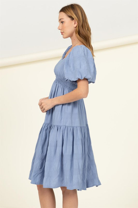 SARAH TIERED MIDI DRESS