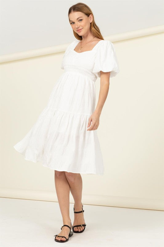 SARAH TIERED MIDI DRESS