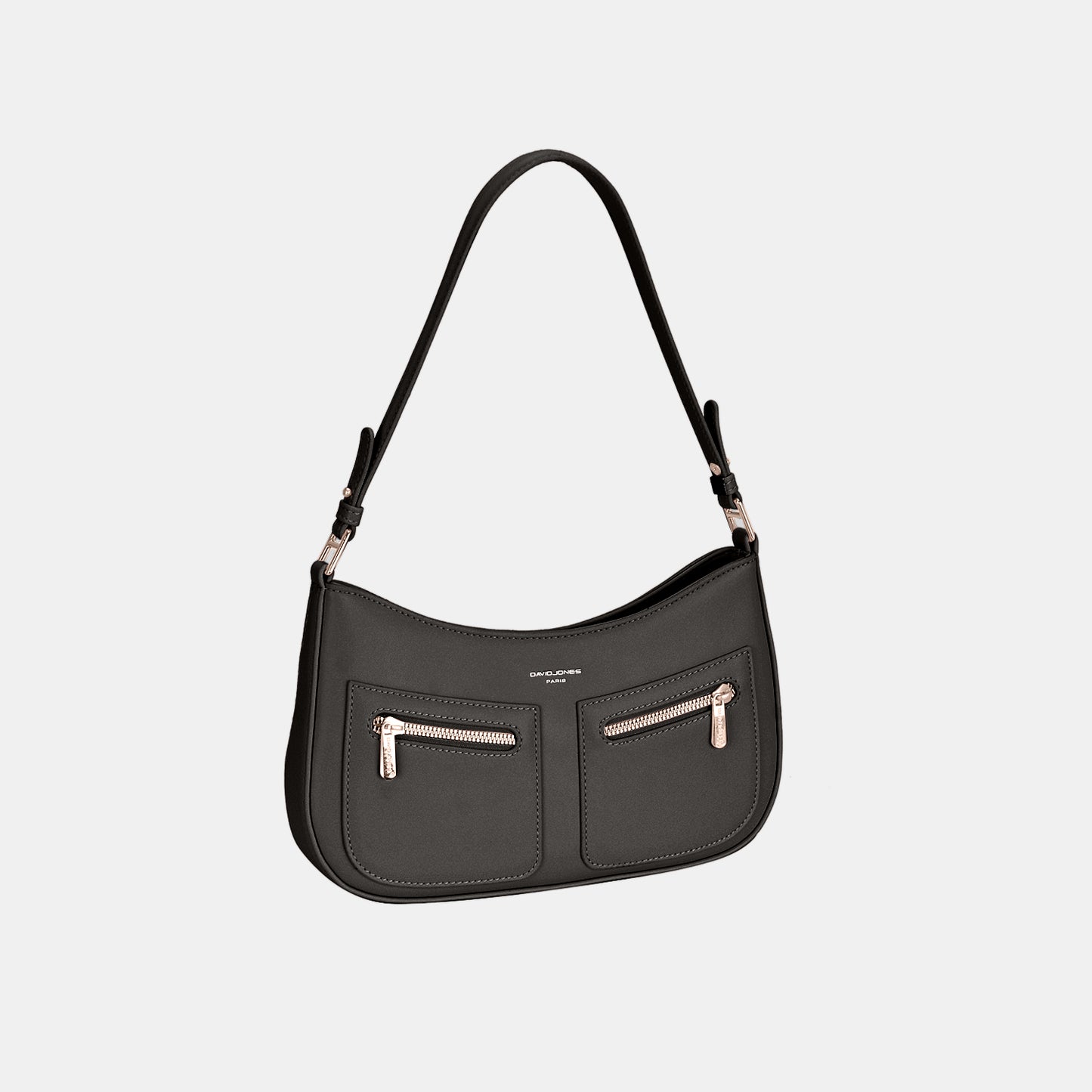 Front Double Zip Design Shoulder Bag