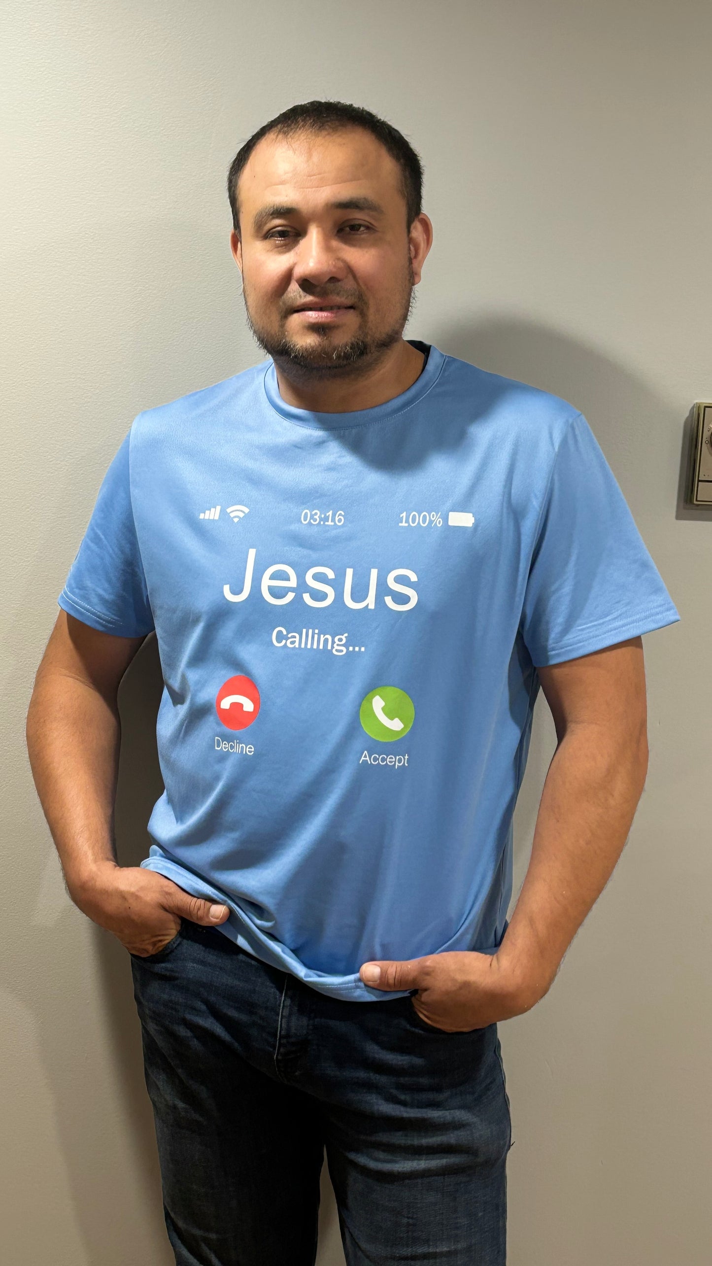 Jesus Calling Blue Tee