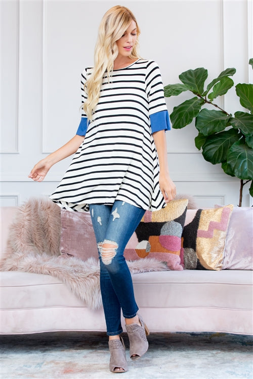 Stripe Tunic Top