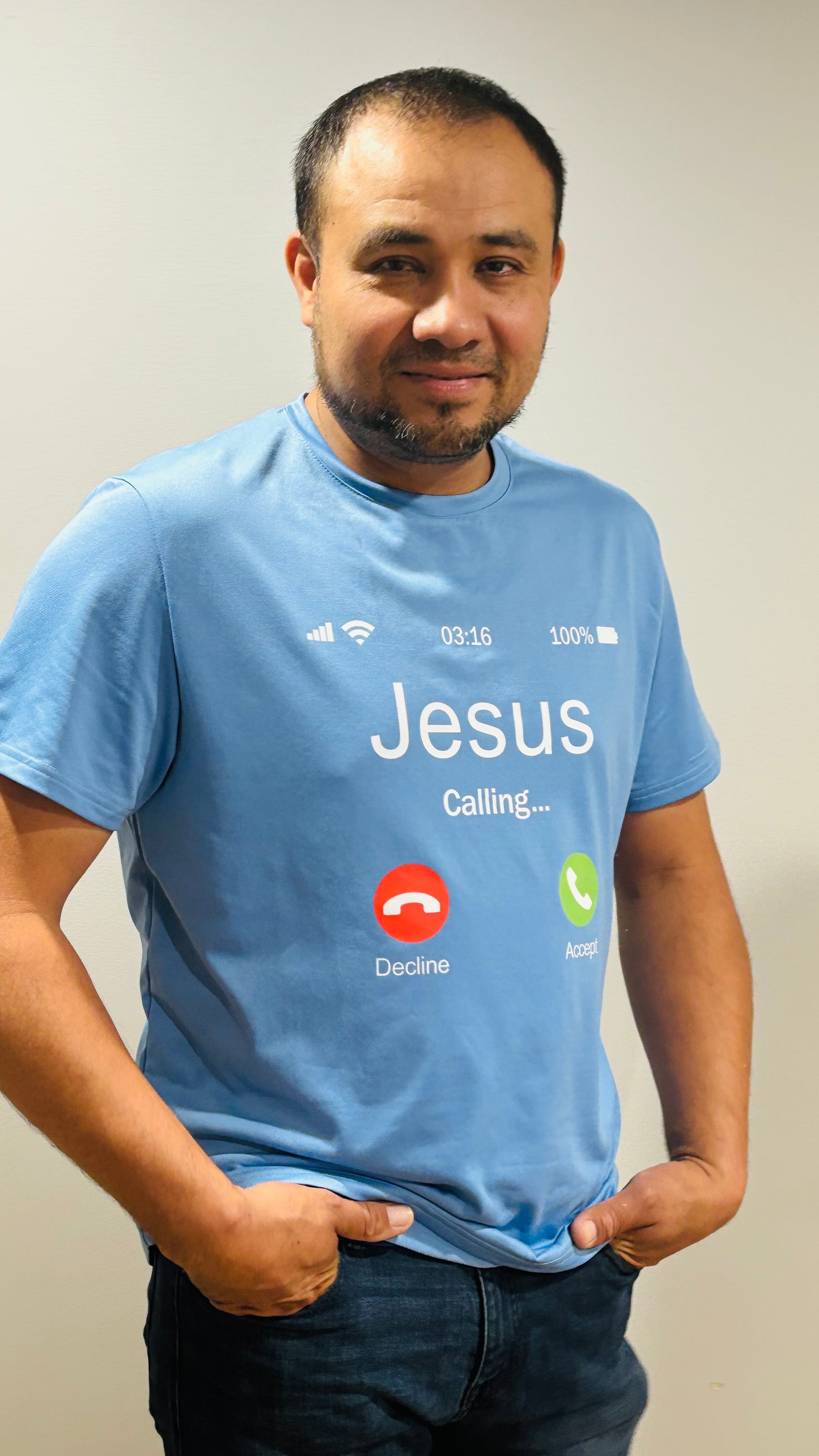 Jesus Calling Blue Tee