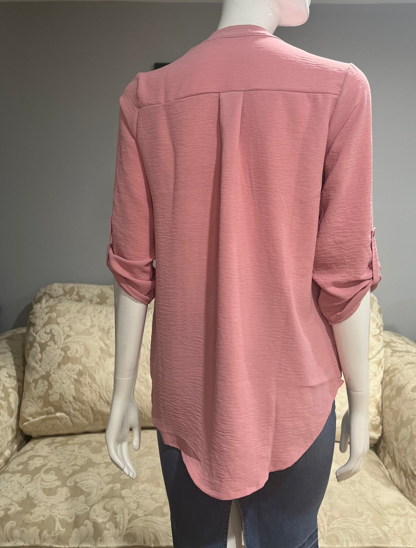 3/4 Sleeve Pink Top