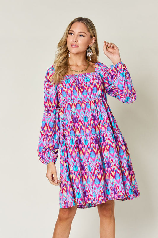 Ella Multi Print Long Sleeve Dress