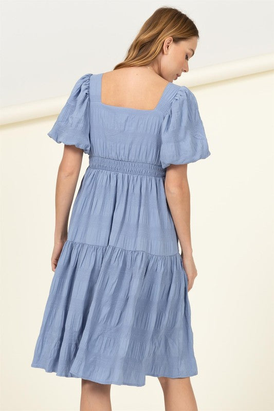 SARAH TIERED MIDI DRESS