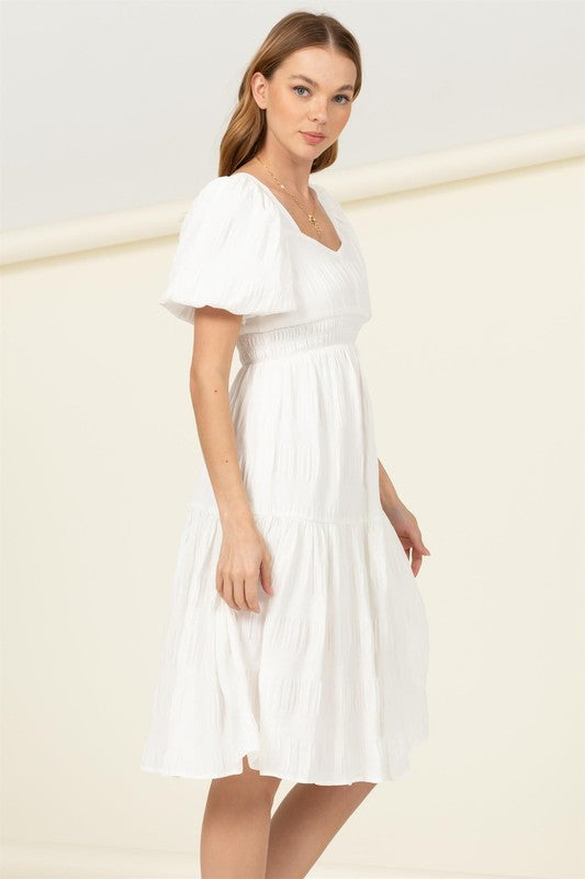 SARAH TIERED MIDI DRESS