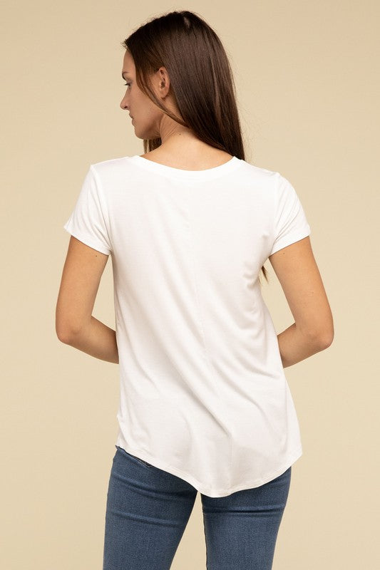 Flowy Rayon Short Sleeve Top