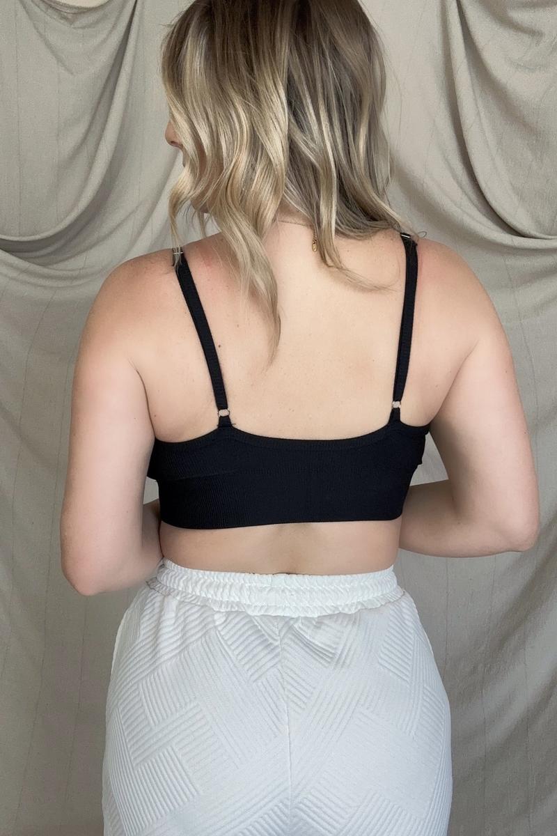 FawnFit Solid Ribbed Bralette is