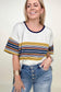 Cotton Bleu 90's Cotton Stripe Contrast Tee