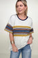 Cotton Bleu 90's Cotton Stripe Contrast Tee